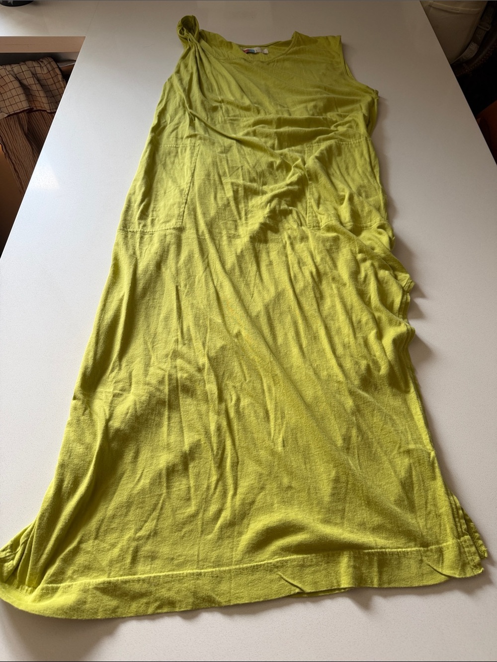 Free People Bright Lime Green Maxi Dress